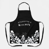 Schwarz-Weiß-Individuelle Name Weiße Schürze (Vorderseite)