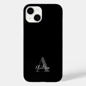 Schwarz/Weiß | Initial Monogram Personalisiert Nam Case-Mate iPhone Hülle (Rückseite)