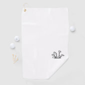 Schwarz-Weiß-Initialen-Monogramm Golfhandtuch (Insitu)