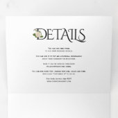 Schwarz-Weiß-Initialen und Ampersand, Hochzeit der Dreifach Gefaltete Einladung (Innen Erste Seite)