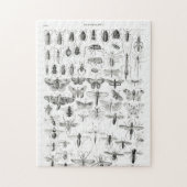 Schwarz-Weiß-Insekten-Bugs-Papiertüte Puzzle (Vertikal)
