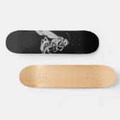 Schwarz-Weiß-Insekten im minimalistischen Stil Skateboard (Horizontal)