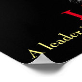 Schwarz-Weiß Inspiration Leadership Lion Square Poster (Ecke)