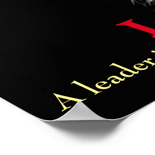 Schwarz-Weiß Inspiration Leadership Lion Square Poster (Ecke)