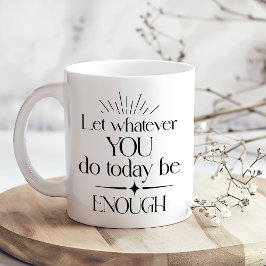 Schwarz-Weiß-inspirierendes Zitat Zweifarbige Tasse