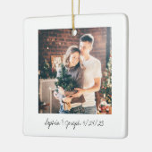 Schwarz-Weiß-Instant-Foto-Stil Hochzeitsszenario-F Keramikornament (Links)