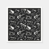 Schwarz-Weiß-Instrumente Serviette (Vorderseite)