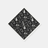 Schwarz-Weiß-Instrumente Serviette (Ecke)