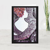 Schwarz-Weiß-Interrazial-Paar Umarmungen Kunstwerk Karte (Vorderseite)