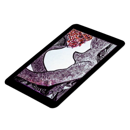 Schwarz-Weiß-Interrazial-Paar Umarmungen Kunstwerk Magnet (Linke Seite)