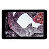 Schwarz-Weiß-Interrazial-Paar Umarmungen Kunstwerk Magnet (Horizontal)