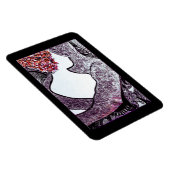 Schwarz-Weiß-Interrazial-Paar Umarmungen Kunstwerk Magnet (Rechte Seite)