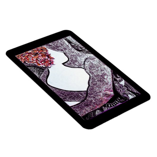 Schwarz-Weiß-Interrazial-Paar Umarmungen Kunstwerk Magnet (Rechte Seite)