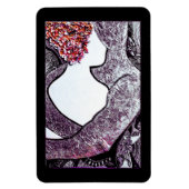 Schwarz-Weiß-Interrazial-Paar Umarmungen Kunstwerk Magnet (Vertikal)