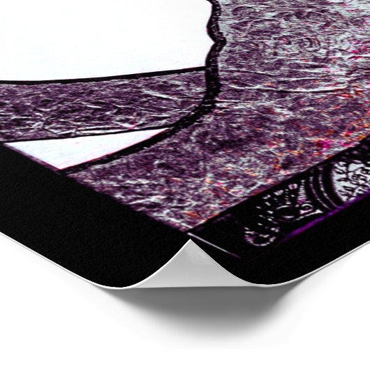 Schwarz-Weiß-Interrazial-Paar Umarmungen Kunstwerk Poster (Ecke)