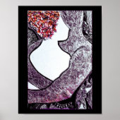 Schwarz-Weiß-Interrazial-Paar Umarmungen Kunstwerk Poster (Vorne)