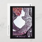 Schwarz-Weiß-Interrazial-Paar Umarmungen Kunstwerk Postkarte (Vorne/Hinten)