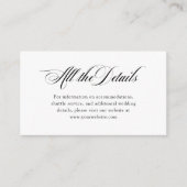 Schwarz-Weiß-Italienische Elegance | Angaben zur H Begleitkarte (Vorderseite)