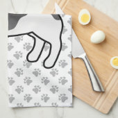 Schwarz-Weiß-Jack für glattes Coat Russell Terrier Geschirrtuch (Viertel Falte)