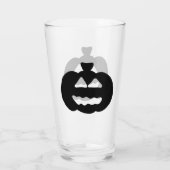 Schwarz-Weiß-Jack-Olantern Glas (Rückseite)