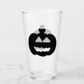 Schwarz-Weiß-Jack-Olantern Glas (Vorderseite)