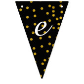 Schwarz-Weiß-Jagd-Goldpunkte Wimpelkette (Zweite Fahne)