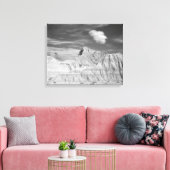 Schwarz-Weiß-Jagdspitzen in den Badlands 16x20 Leinwanddruck (Insitu (Wohnzimmer))