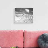 Schwarz-Weiß-Jagdspitzen in den Badlands 8x10 Leinwanddruck (Insitu (Wohnzimmer))