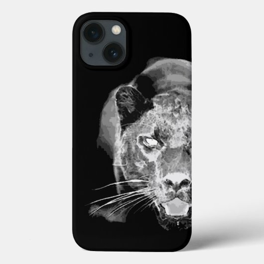 Schwarz-Weiß-Jaguar-Auge Case-Mate iPhone Hülle (Rückseite)