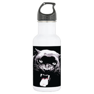 Schwarz-Weiß-Jaguar-Augen Trinkflasche