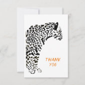Schwarz-Weiß-Jaguar Dankeskarte (Vorderseite)