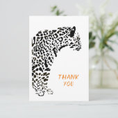 Schwarz-Weiß-Jaguar Dankeskarte (Stehend Vorderseite)