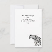 Schwarz-Weiß-Jaguar Dankeskarte (Rückseite)