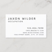 Schwarz-weiß Jaguar Rhino Ram Smoke Silhouette Visitenkarte (Rückseite)