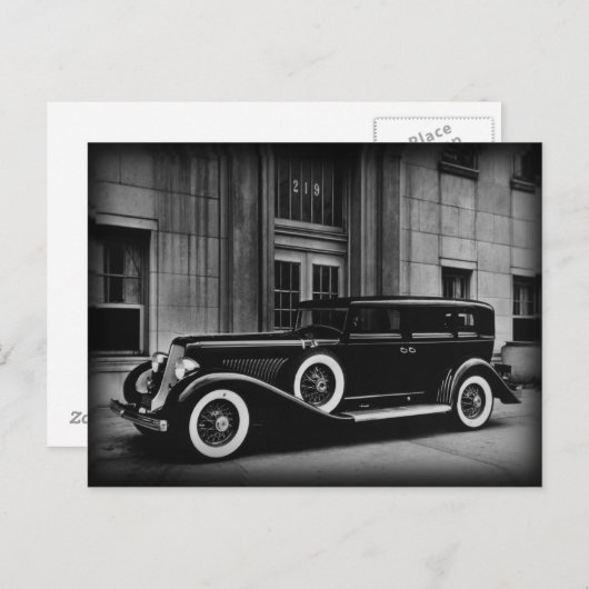 Schwarz-Weiß-Jahrgangsbilder Postkarte (Vorne/Hinten)