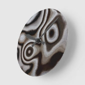 Schwarz-Weiß-Jasper-Stein Runde Wanduhr (Winkel)
