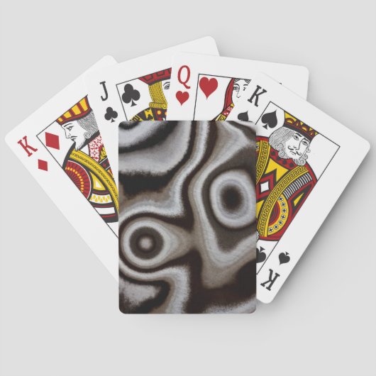 Schwarz-Weiß-Jasper-Stein Spielkarten (Rückseite)