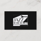 Schwarz-weiß JAZZ MUSIC GRAPHIC Visitenkarte (Rückseite)
