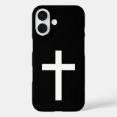 Schwarz-Weiß-Jesus-Christus-Kreuz Case-Mate iPhone Hülle (Rückseite)