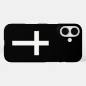 Schwarz-Weiß-Jesus-Christus-Kreuz Case-Mate iPhone Hülle (Rückseite (Horizontal))