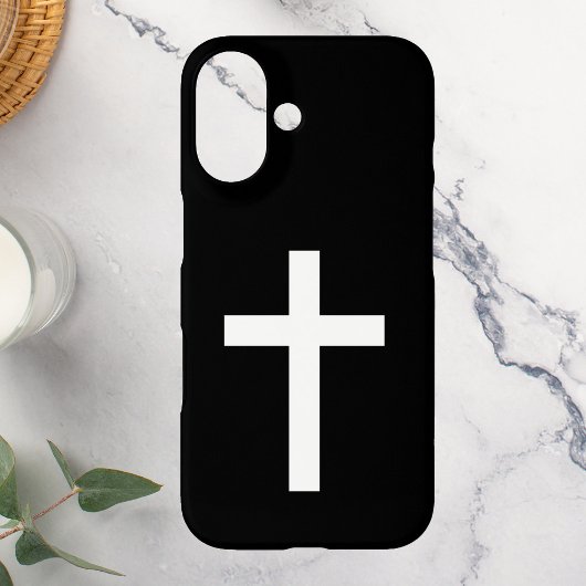 Schwarz-Weiß-Jesus-Christus-Kreuz Case-Mate iPhone Hülle