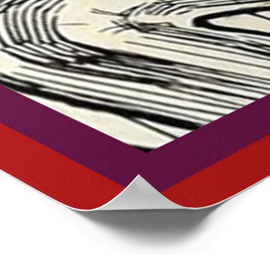 Schwarz-Weiß-Joker-Skizze Poster (Ecke)