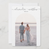 Schwarz-Weiß-Joshua-Tree-Hochzeit Speichern Sie da Save The Date (Rückseite)