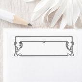 Schwarz-Weiß-Jugendstil-Adressbezeichnungen (Insitu)