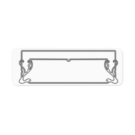 Schwarz-Weiß-Jugendstil-Adressbezeichnungen (Vorne)