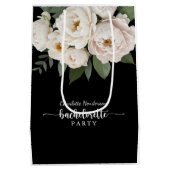 Schwarz-Weiß-Junggeselinnen-Abschied Mittlere Geschenktüte (Rückseite)