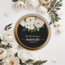 Schwarz-Weiß-Junggeselinnen-Abschied