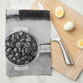 Schwarz-Weiß-Kaffee Geschirrtuch (Viertel Falte)