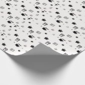 Schwarz-Weiß-Kaffeebilder Geschenkpapier (Ecke)