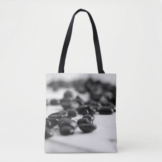Schwarz-Weiß-Kaffeebohnen, bedruckt Tasche (Vorderseite)